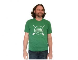 green t-shirt